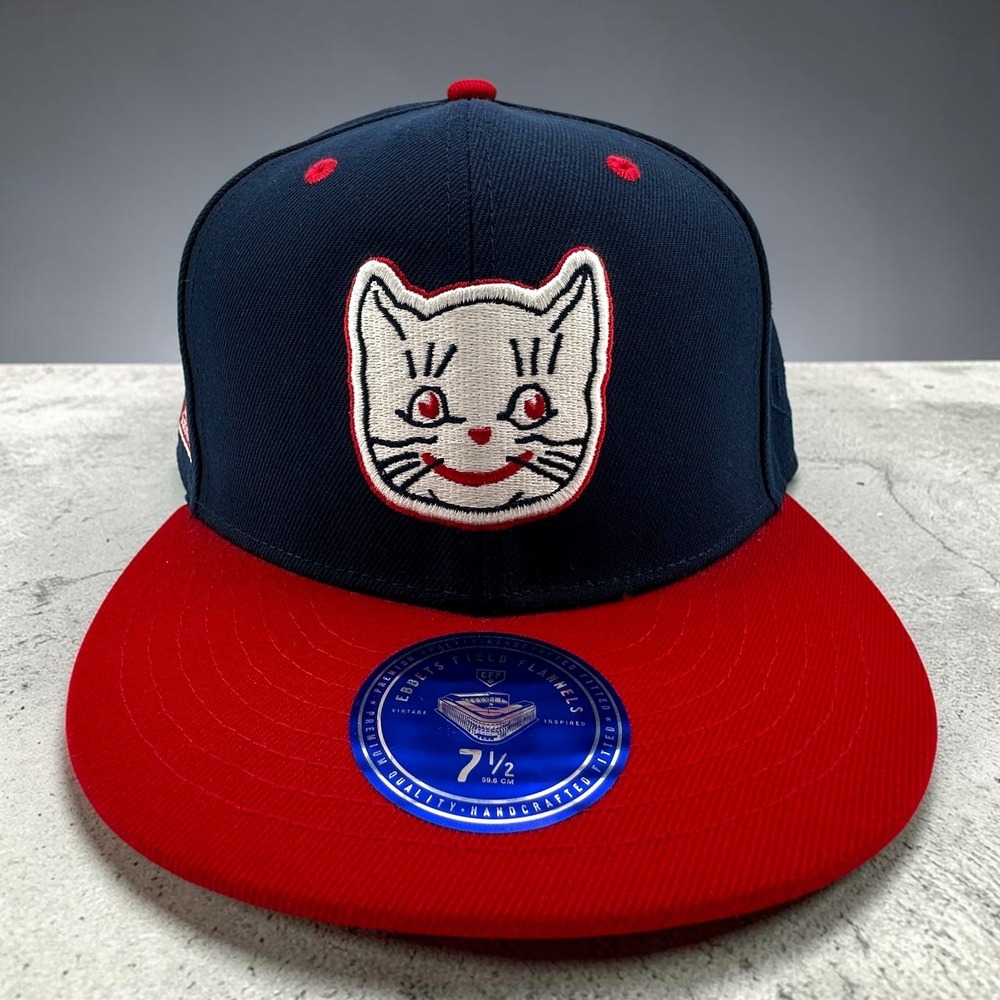Kansas City Katz Baseball Fitted Hat Size 7 1/2 Ebbets Field Flannels DNA NEW